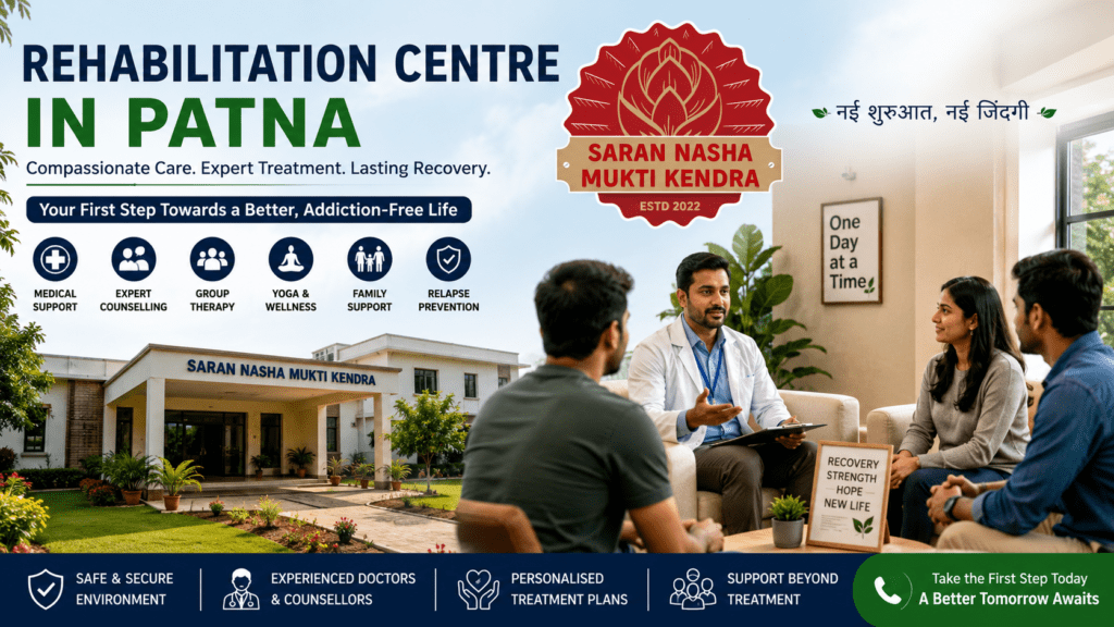 Rehabilitation Centre in Patna providing professional alcohol and drug addiction treatment and recovery support