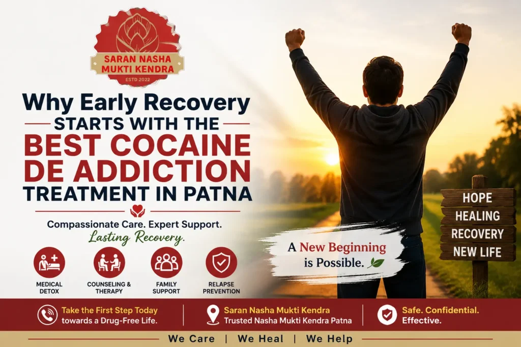 Best cocaine De Addiction treatment in Patna with expert rehabilitation, counseling, and long-term recovery support.